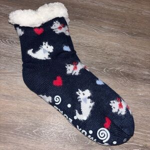 Cozy Fleece-Lined Dog Print Socks